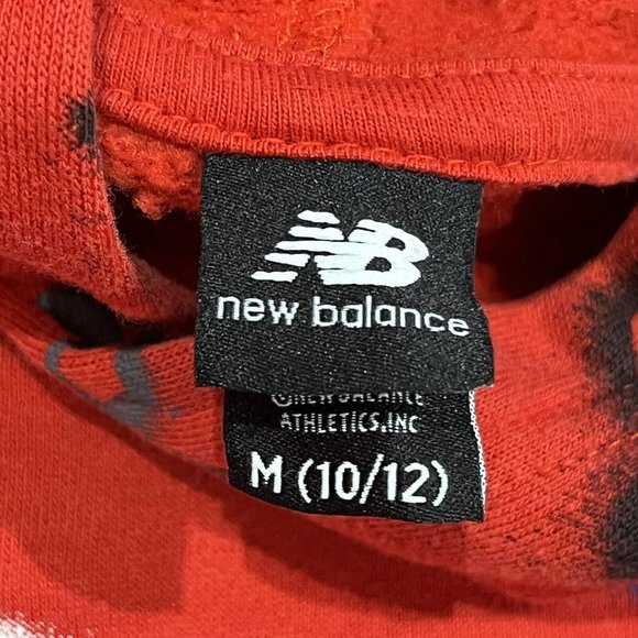 Kid’s Youth Red Pullover Red Hoodie Sweatshirt NB Graffiti Design Medium (10/12) - Picture 8 of 16